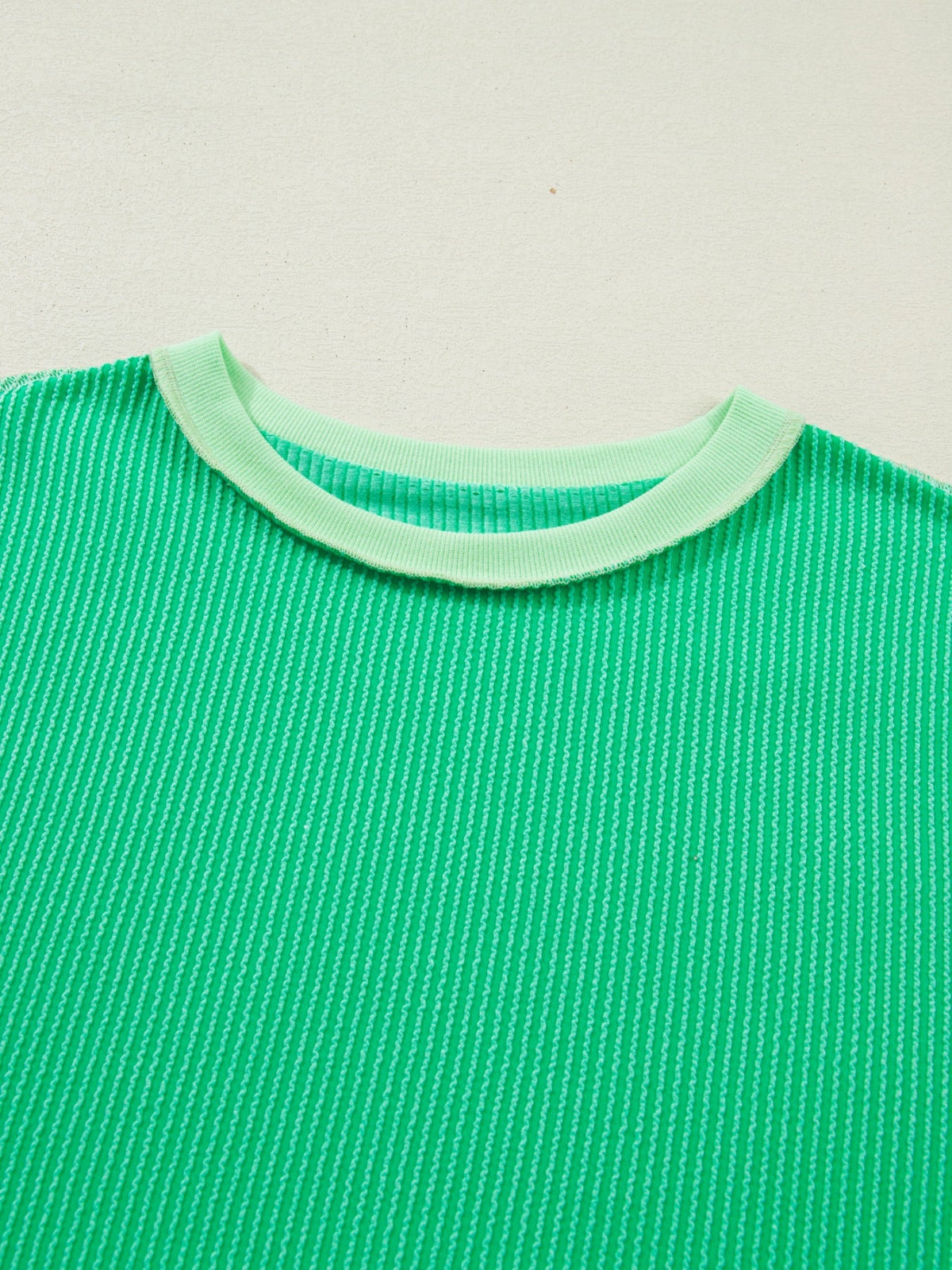 Loose Uneven Hem Twist Ribbed T Shirt product image 6