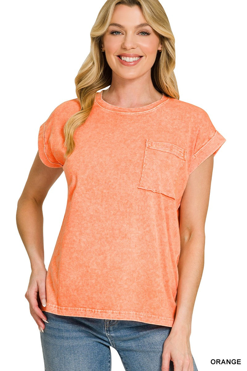 Halo Snow Washed Cuffed Short Sleeve Tee product image 1
