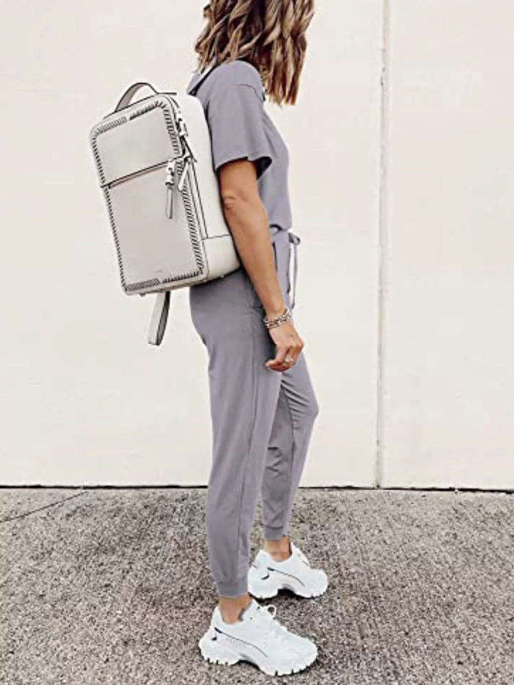 Full Size Round Neck Top and Drawstring Pants Set product image 6