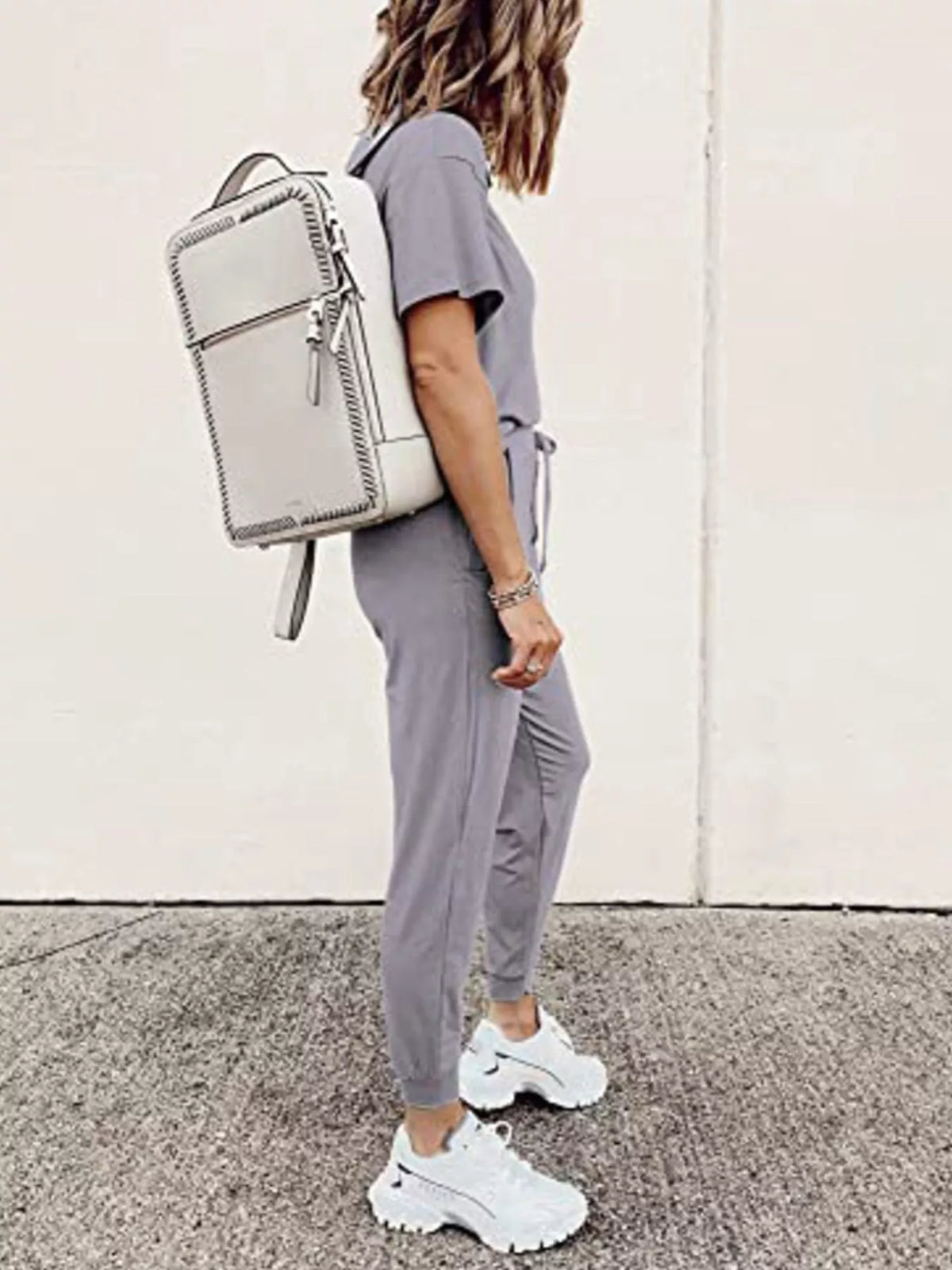 Full Size Round Neck Top and Drawstring Pants Set product image 6