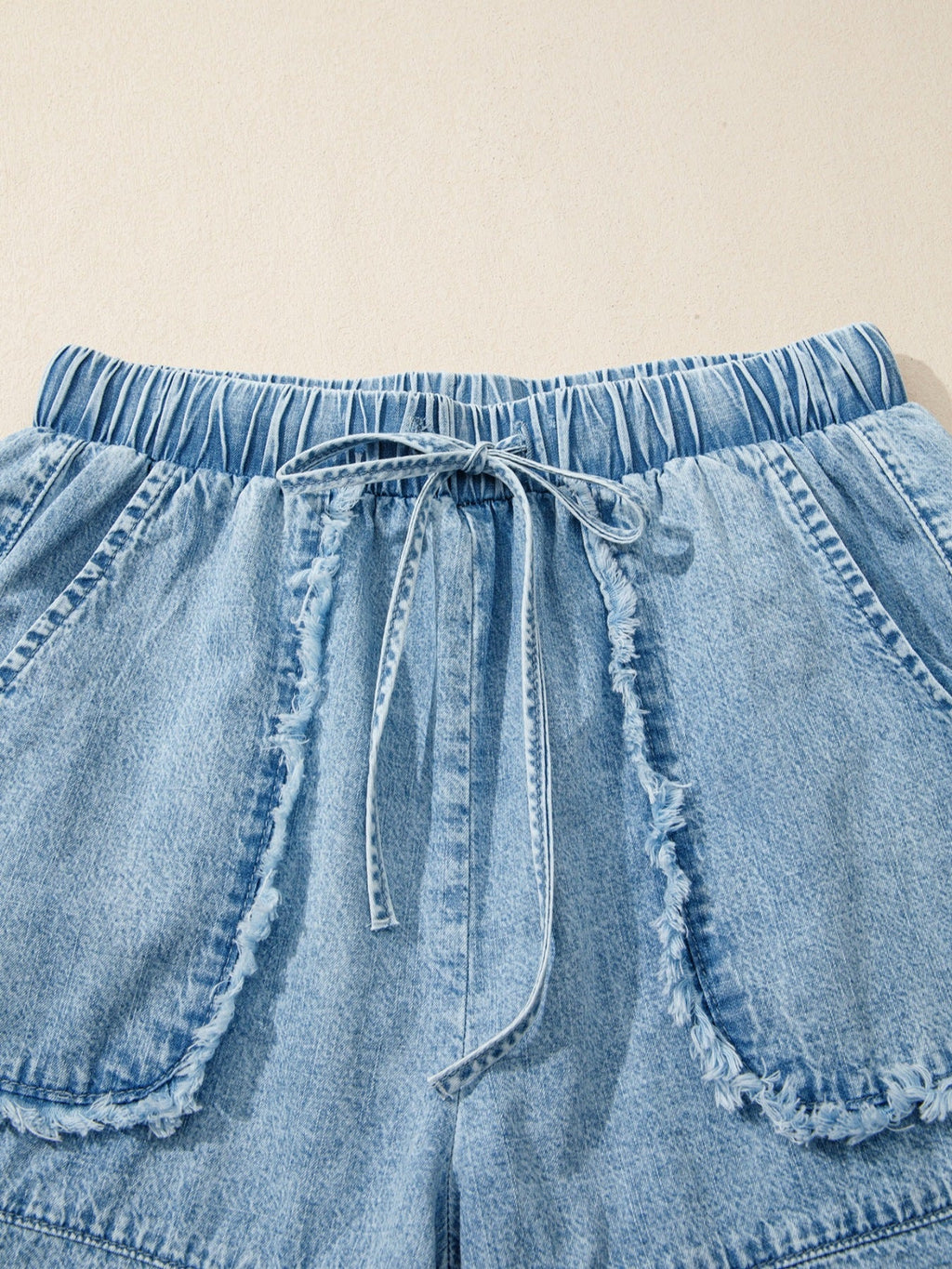 Frayed Edge Casual Denim Shorts product image 5