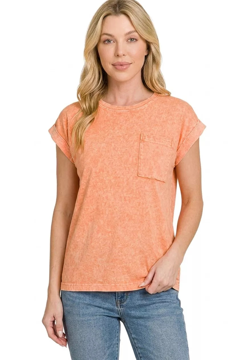 Halo Snow Washed Cuffed Short Sleeve Tee product image 3