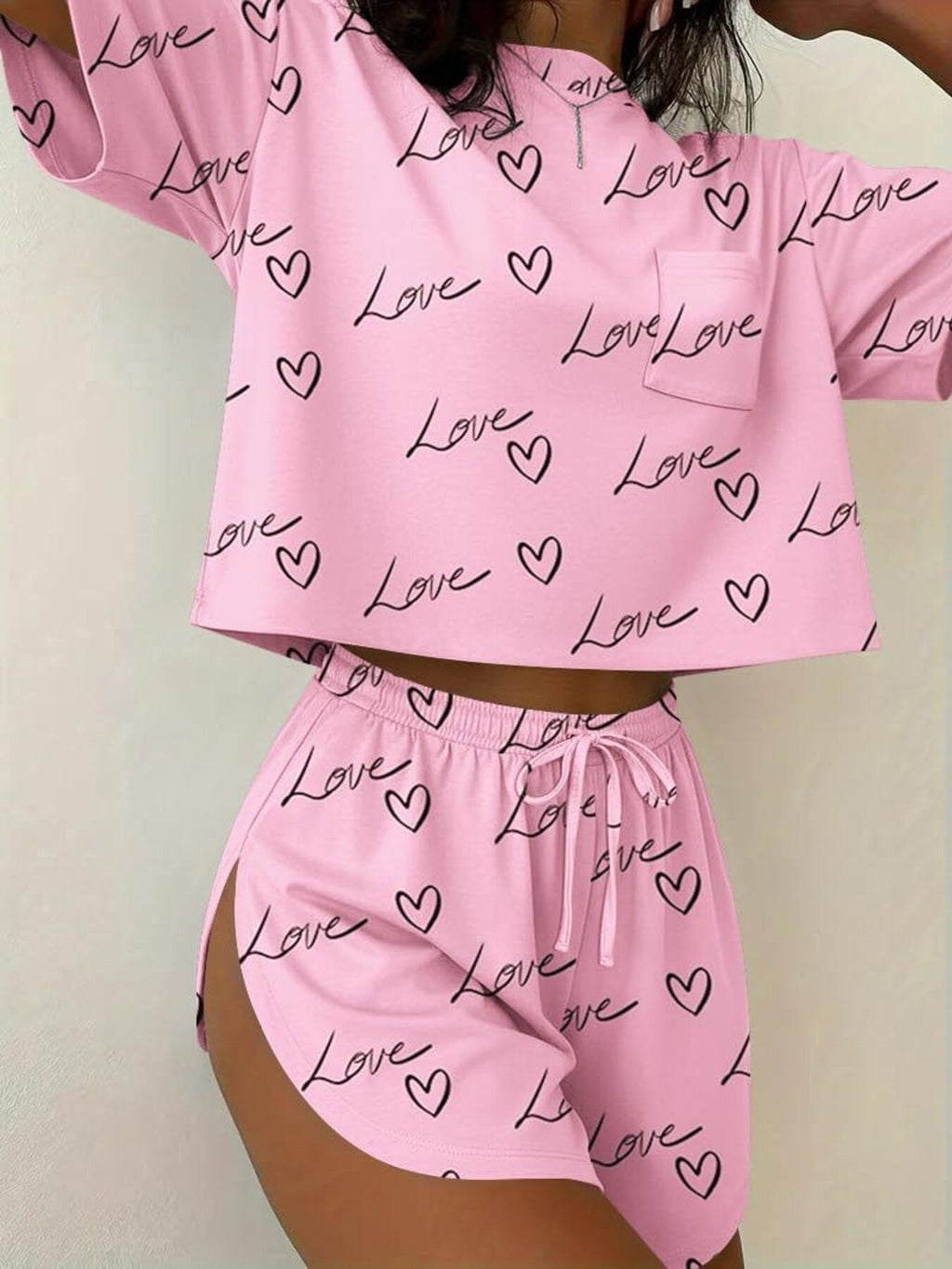 Printed Round Neck Tee and Shorts Set product image 4