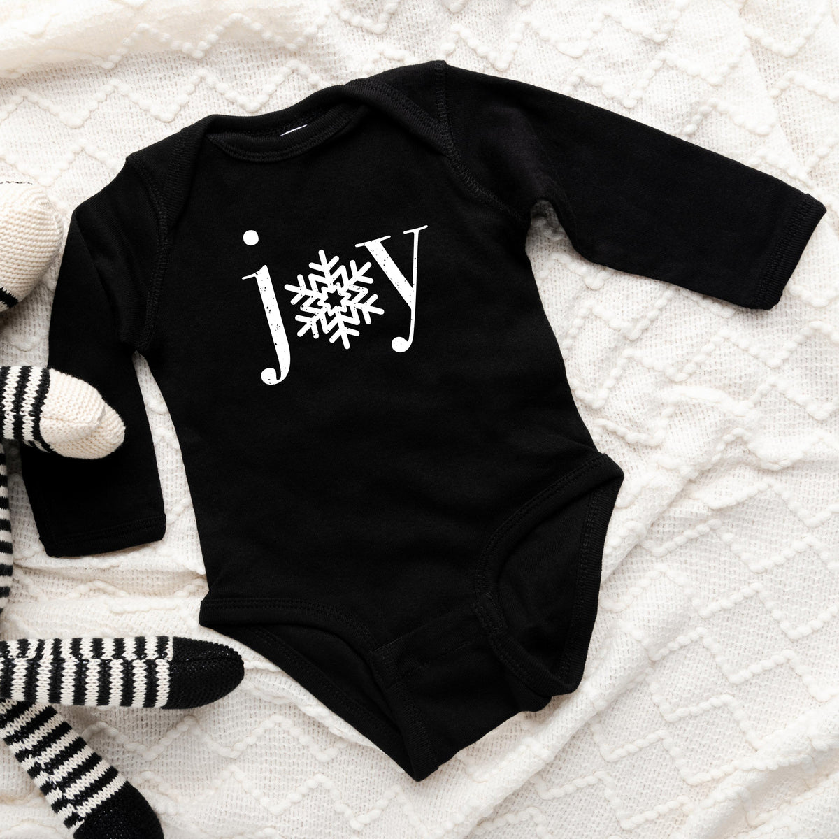 Joy Snowflake | Baby Graphic Long Sleeve Bodysuit