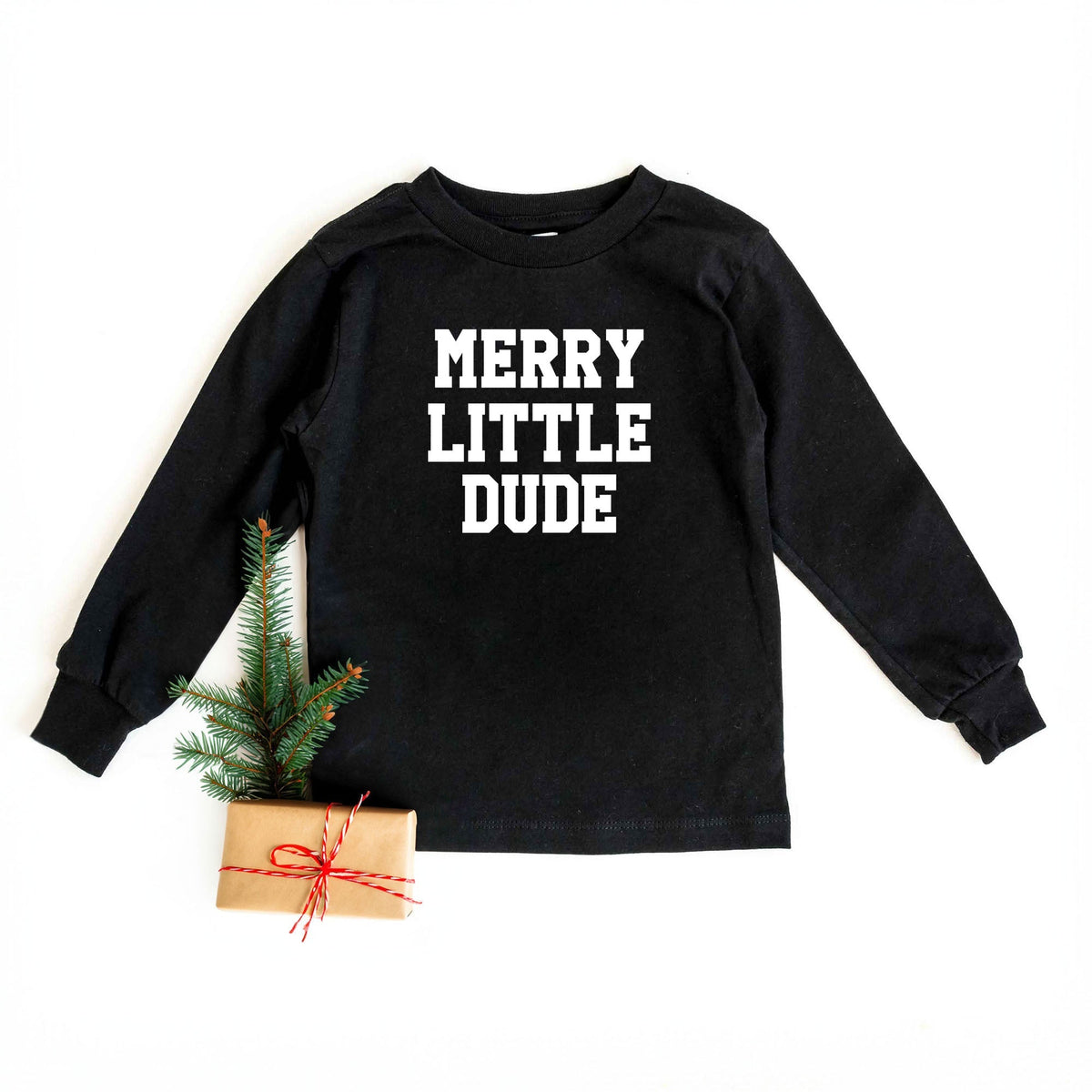 Merry Little Dude | Youth Graphic Long Sleeve Tee product image 2