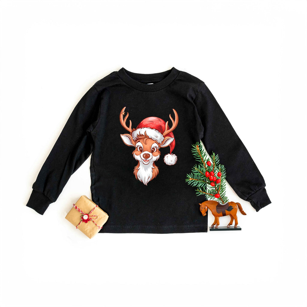 Cute Reindeer Head | Youth Graphic Long Sleeve Tee product image 2