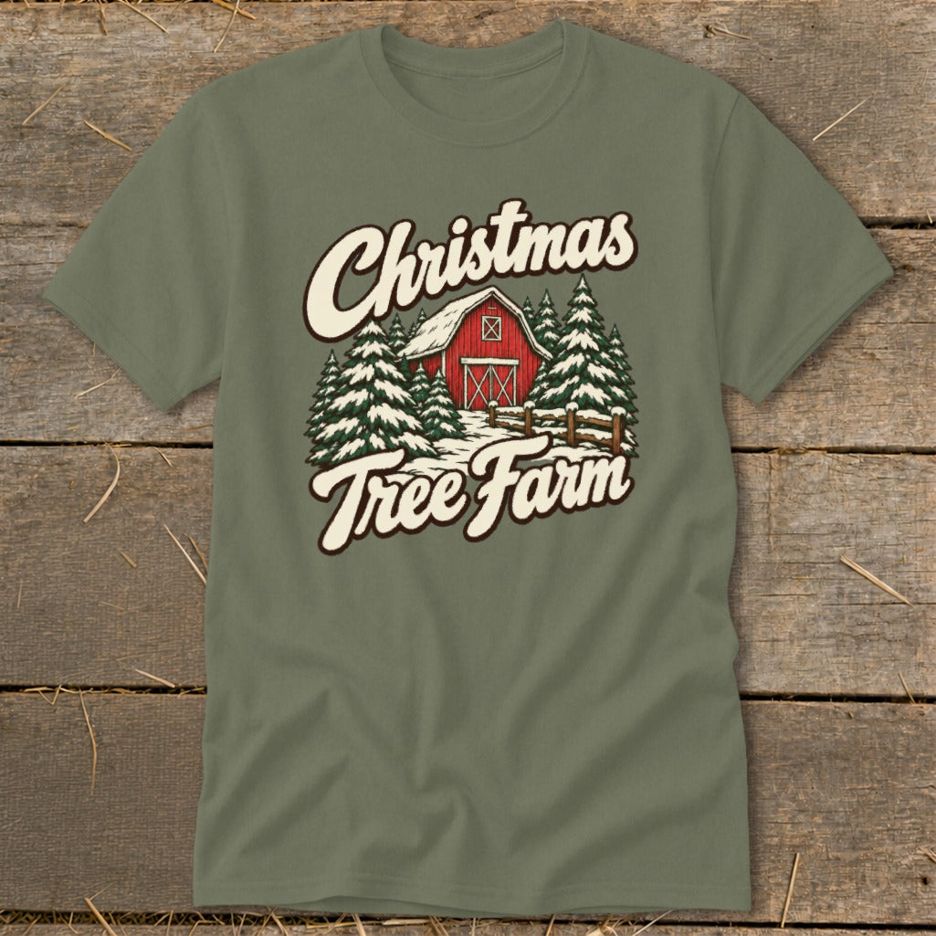Christmas Tree Farm Barn Classic Tee product image 3