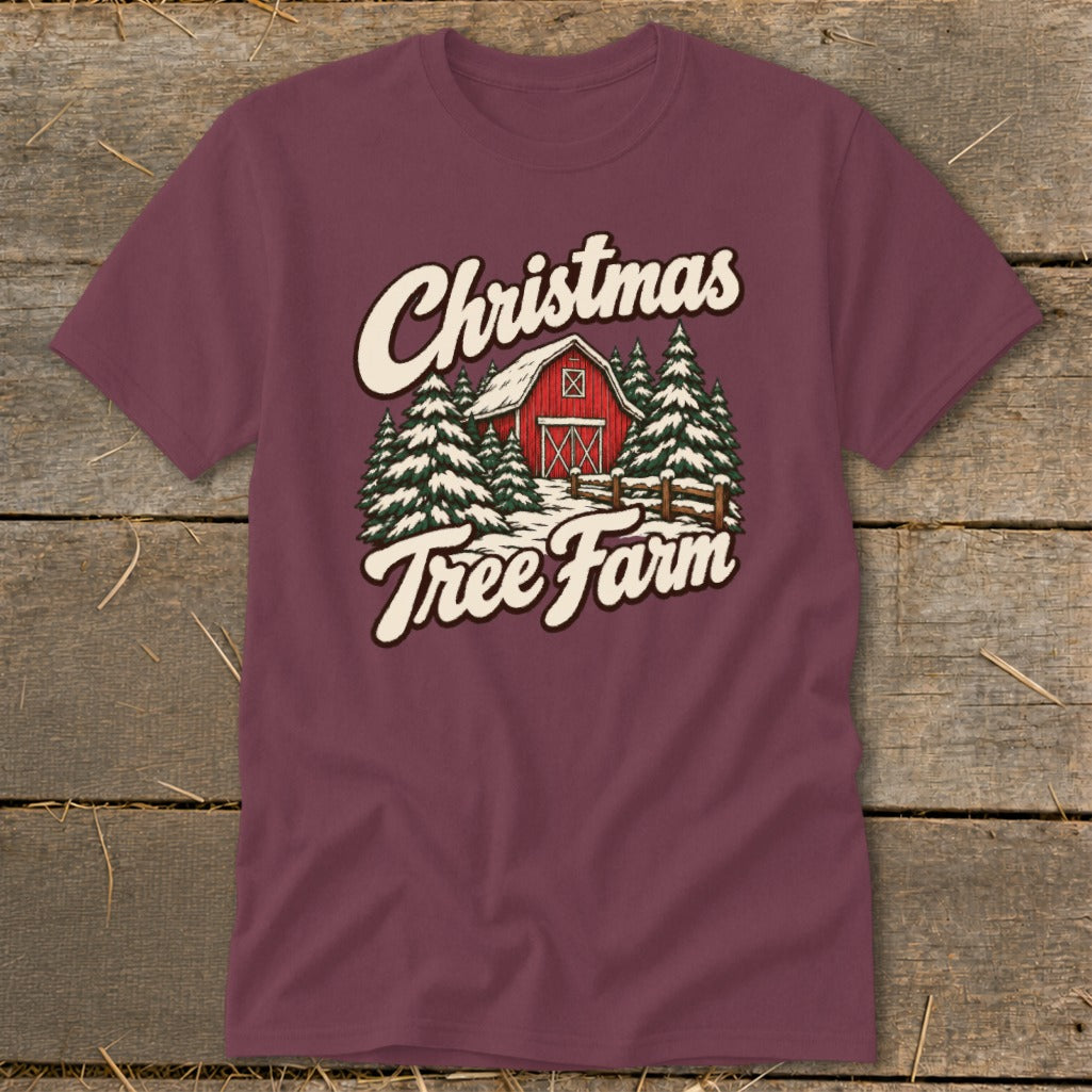Christmas Tree Farm Barn Classic Tee product image 5