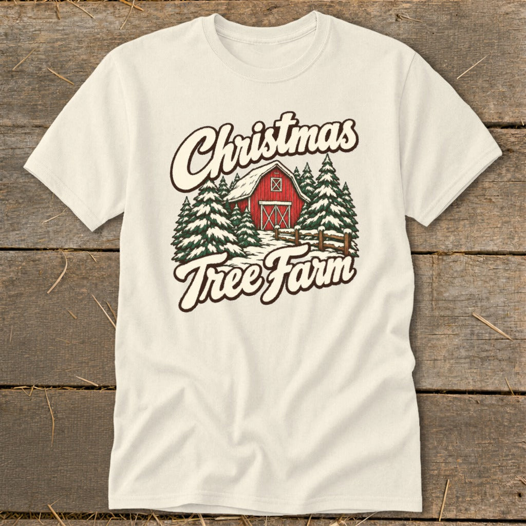 Christmas Tree Farm Barn Classic Tee product image 7