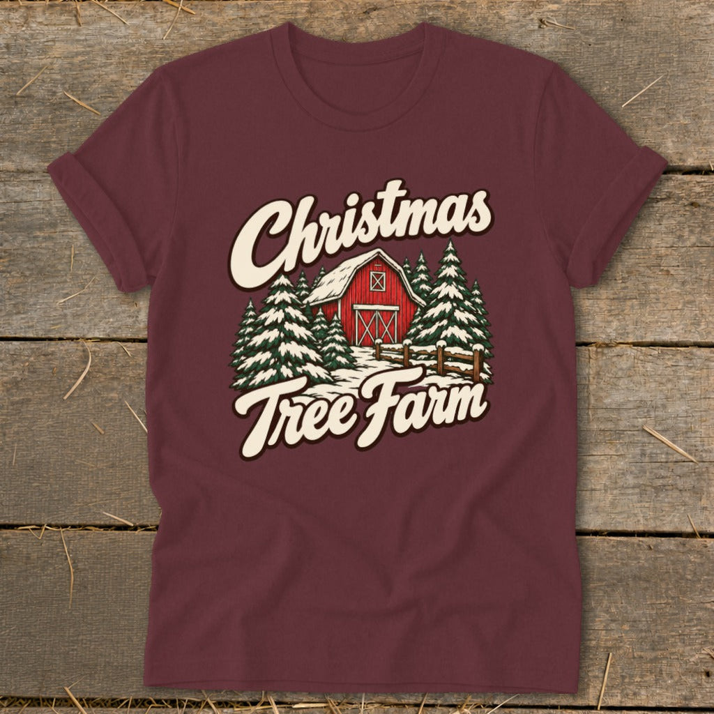 Christmas Tree Farm Barn Softstyle Tee product image 4