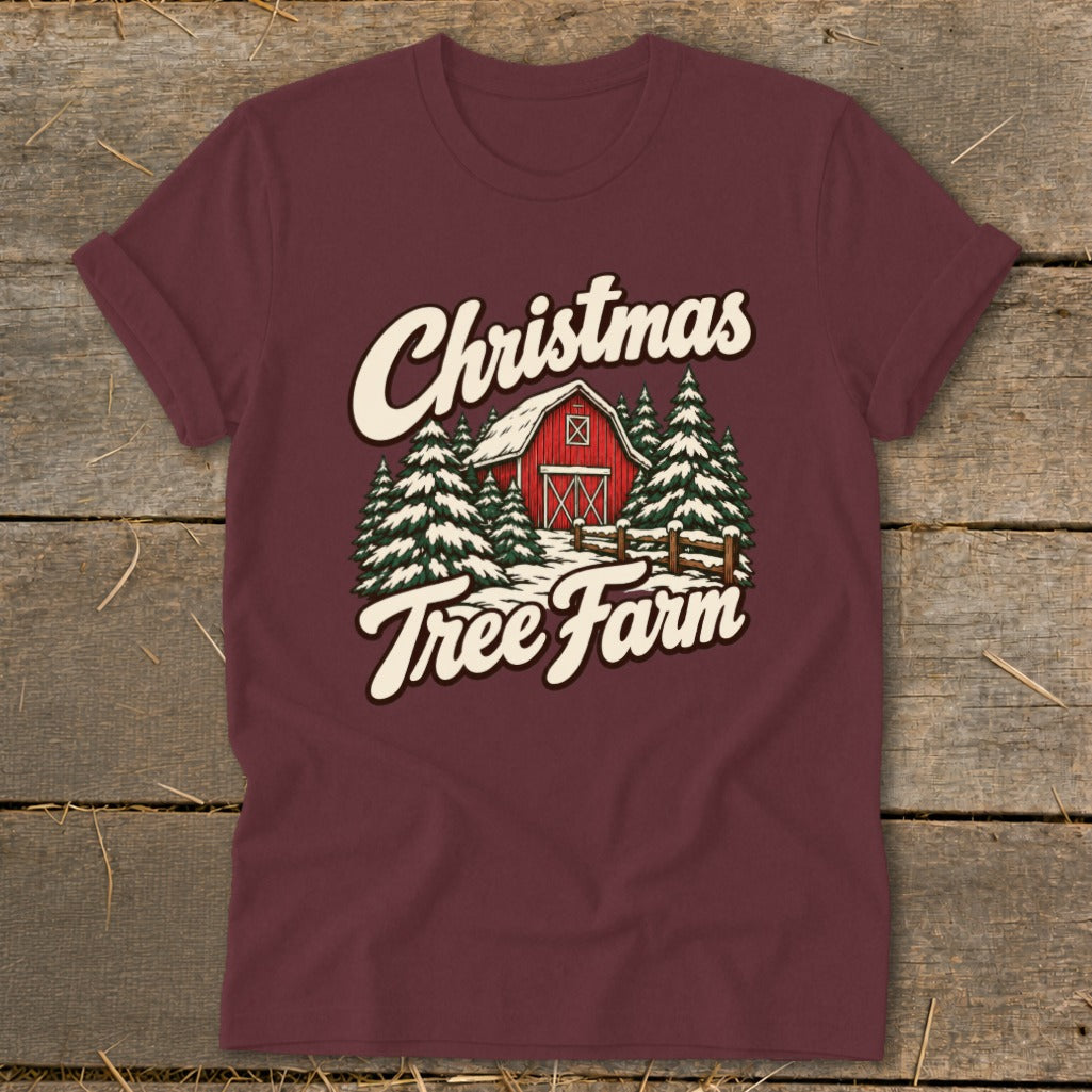 Christmas Tree Farm Barn Softstyle Tee product image 4