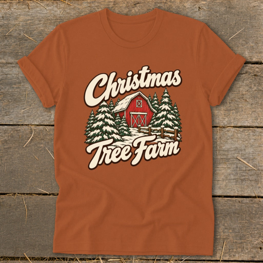 Christmas Tree Farm Barn Softstyle Tee product image 5