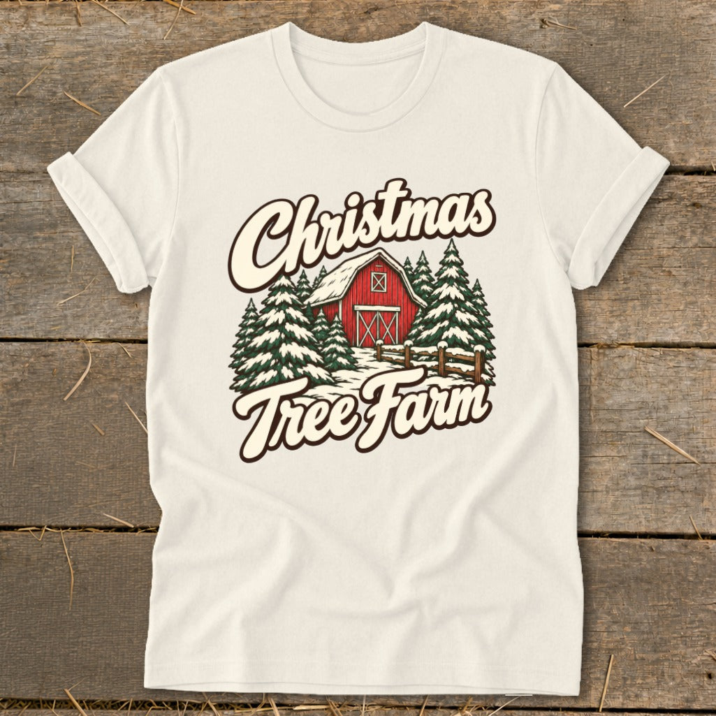 Christmas Tree Farm Barn Softstyle Tee product image 7
