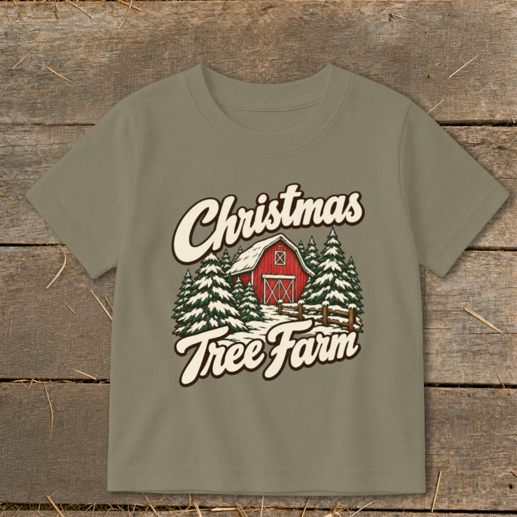Christmas Tree Farm Barn Toddler Tee product image 3