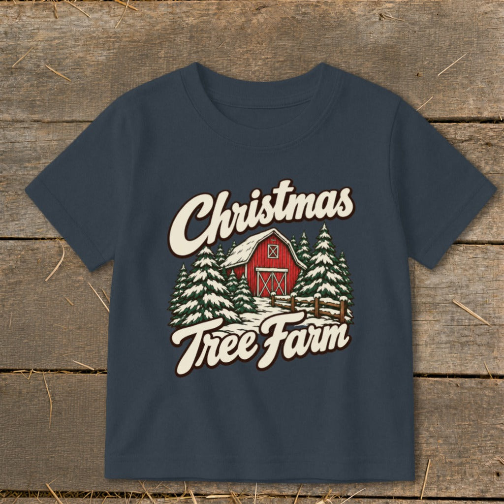 Christmas Tree Farm Barn Toddler Tee product image 4