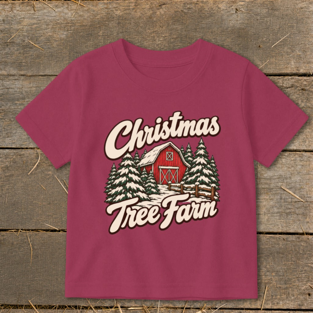 Christmas Tree Farm Barn Toddler Tee product image 5