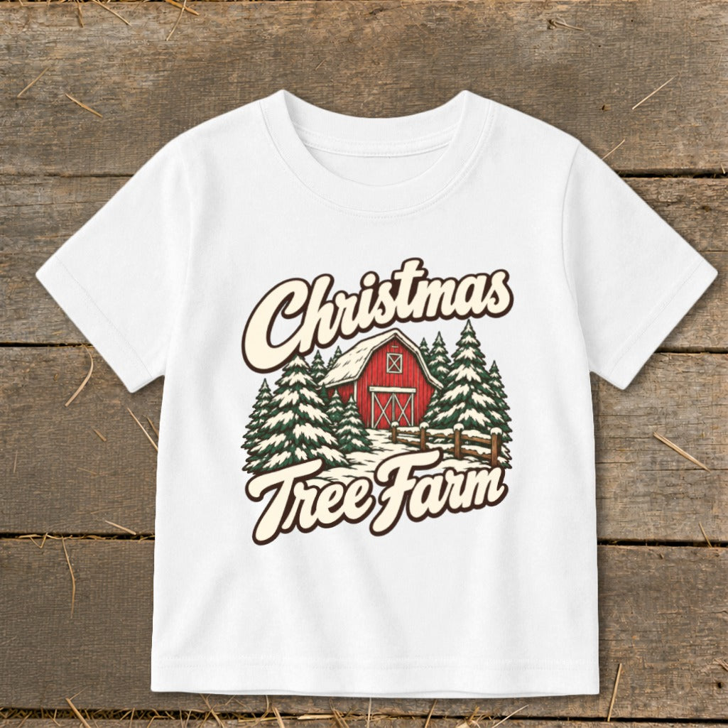 Christmas Tree Farm Barn Toddler Tee product image 1