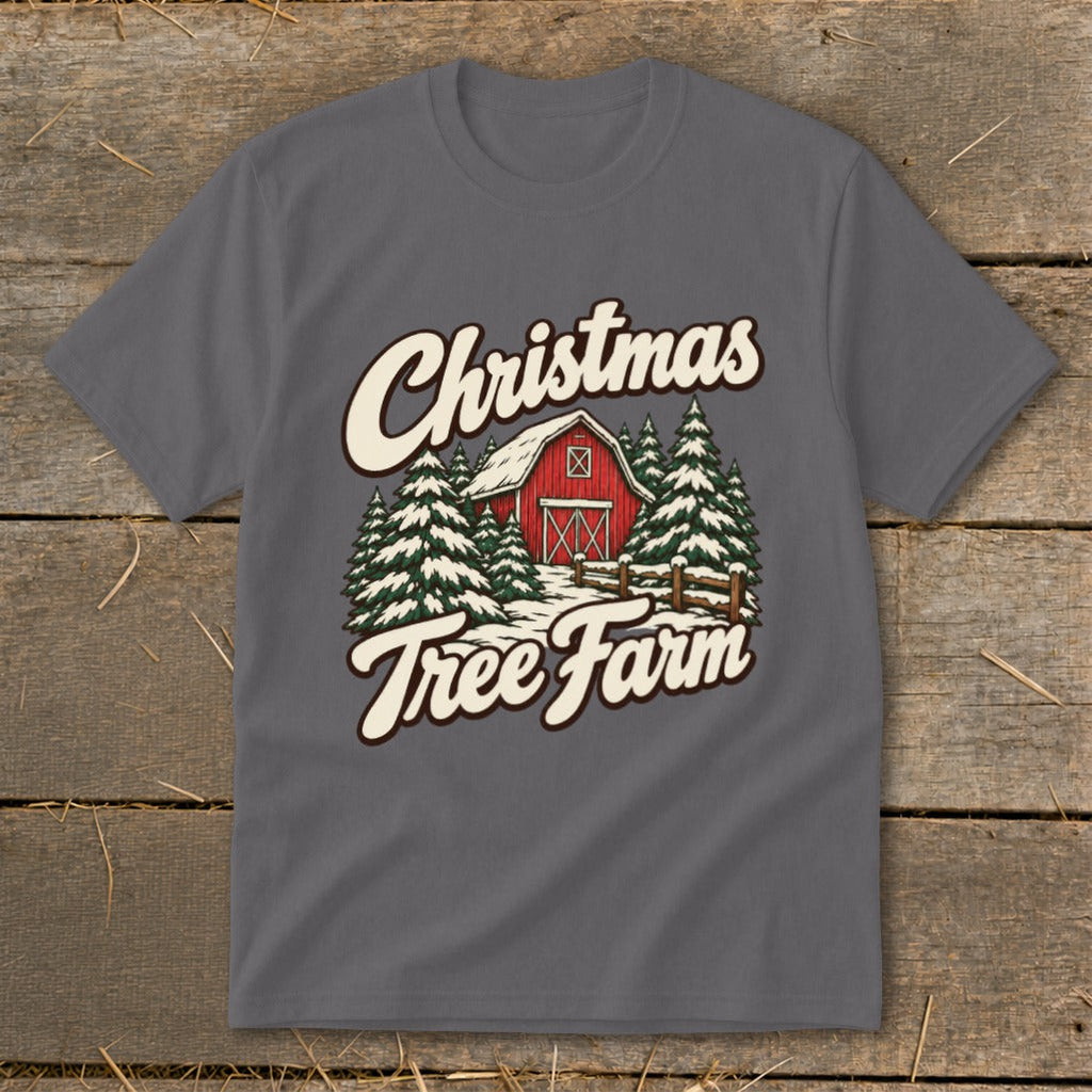 Christmas Tree Farm Barn Youth Tee product image 3