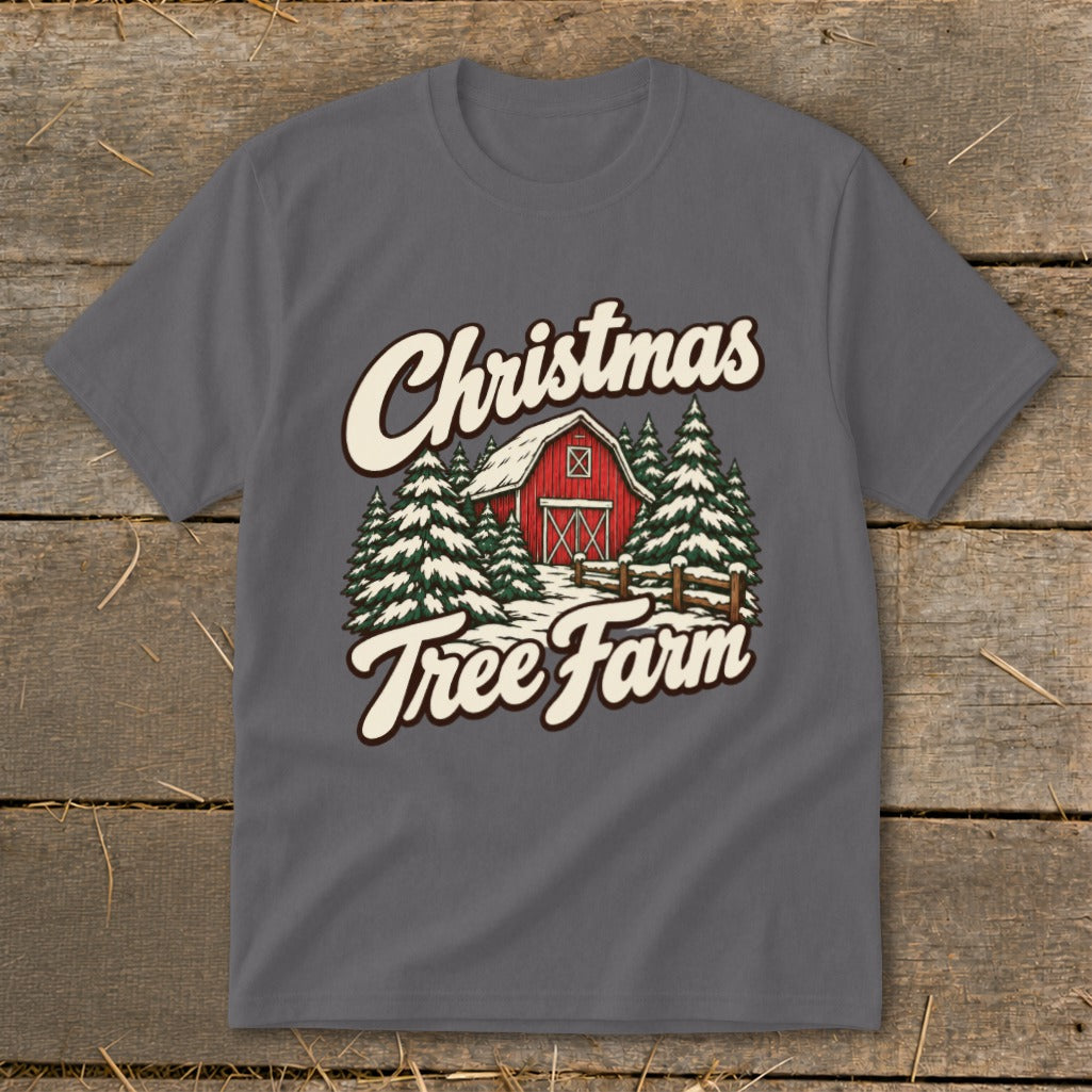 Christmas Tree Farm Barn Youth Tee product image 3