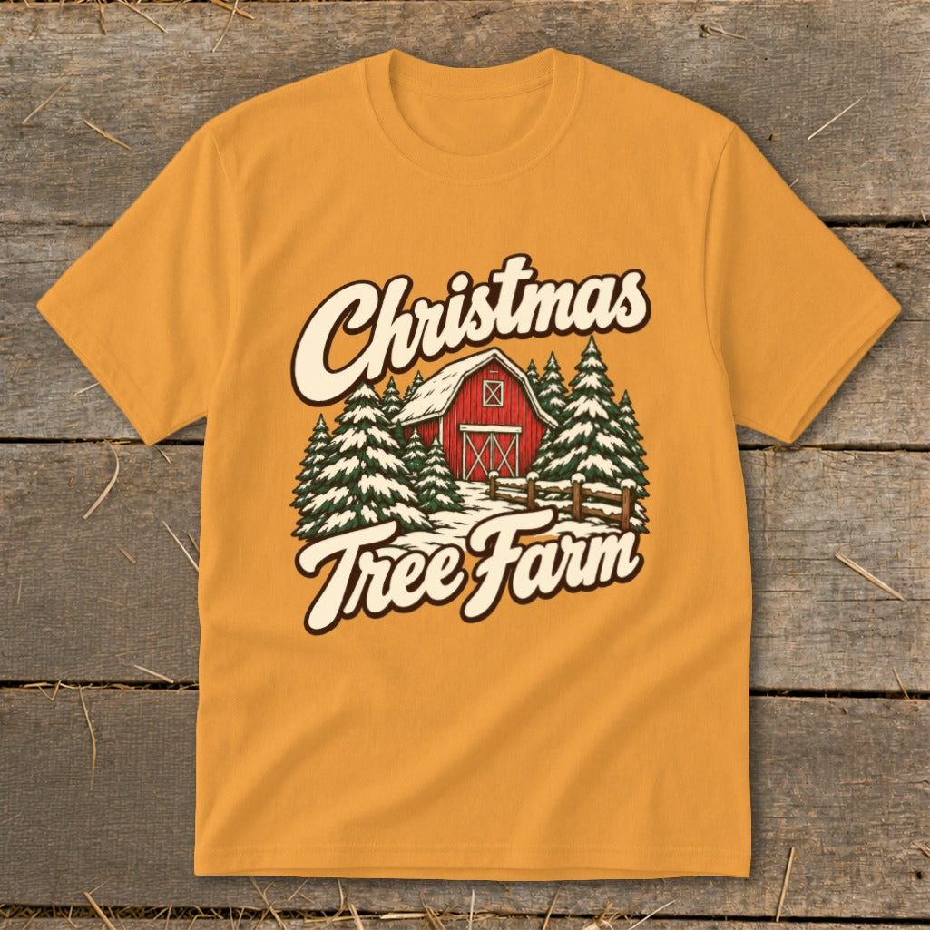 Christmas Tree Farm Barn Youth Tee product image 5