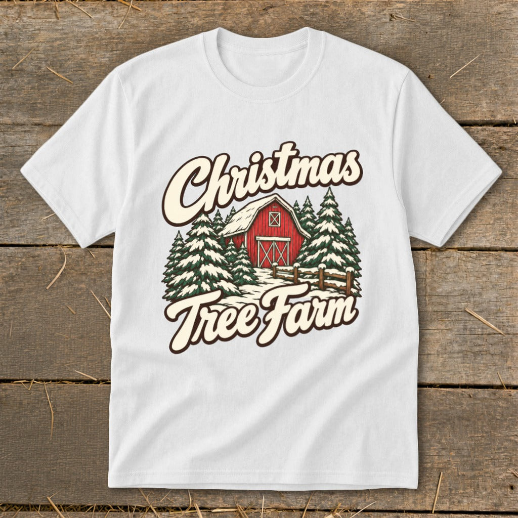 Christmas Tree Farm Barn Youth Tee product image 6