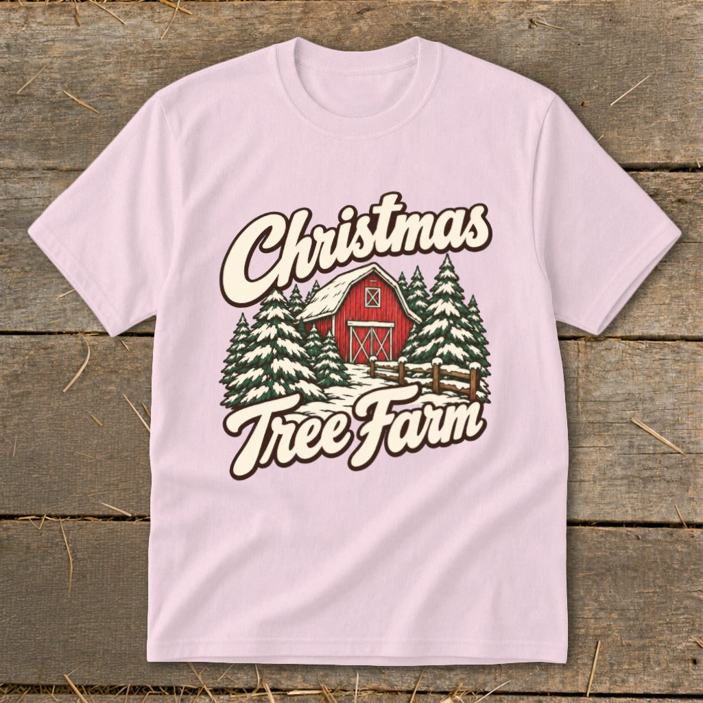 Christmas Tree Farm Barn Youth Tee product image 7