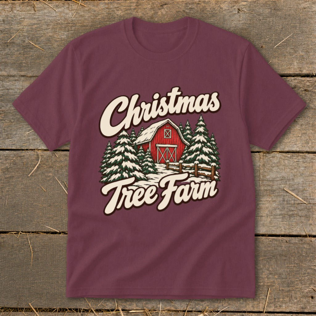 Christmas Tree Farm Barn Youth Tee product image 8
