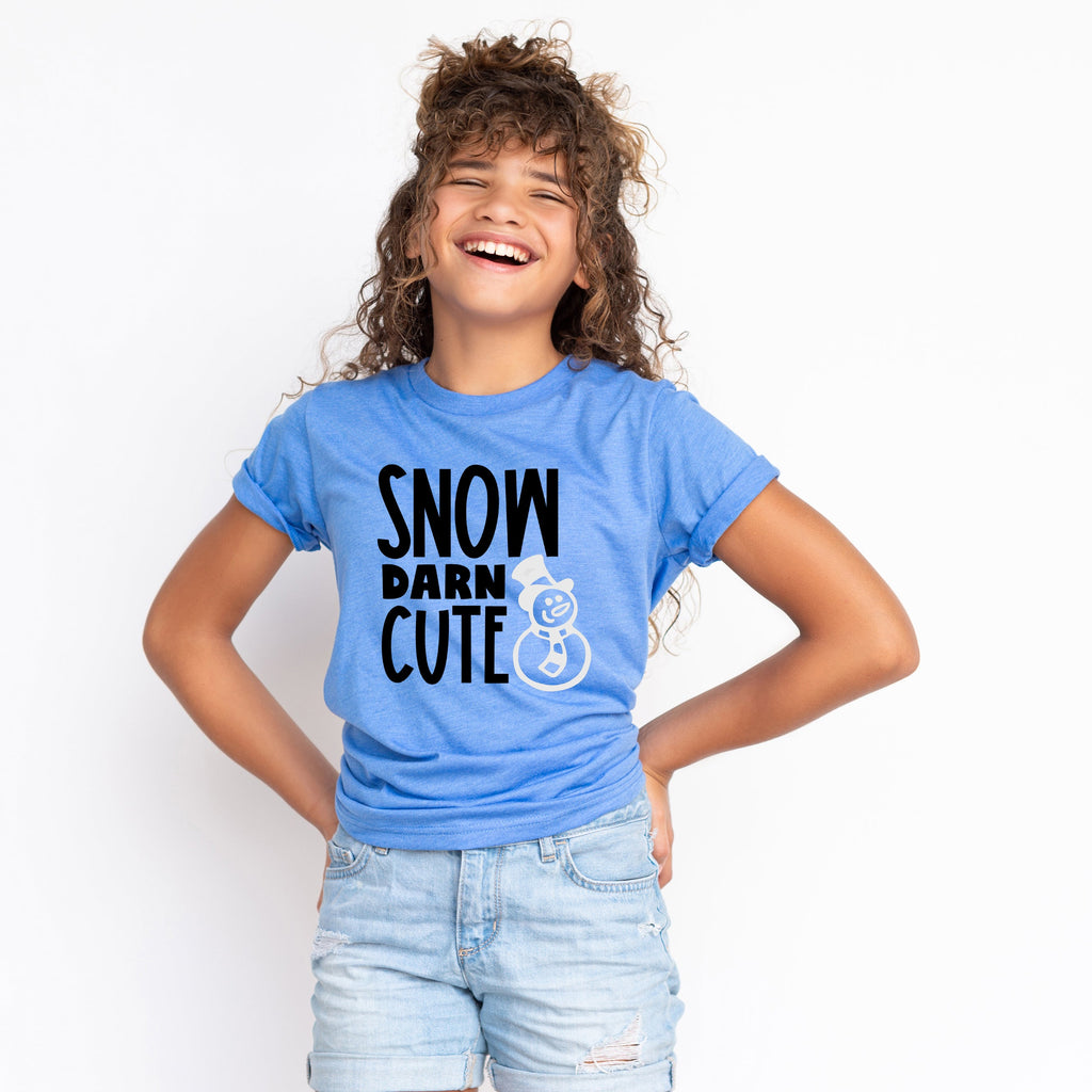 Snow Darn Cute Glitter | Youth Graphic Short Sleeve Tee product image 1