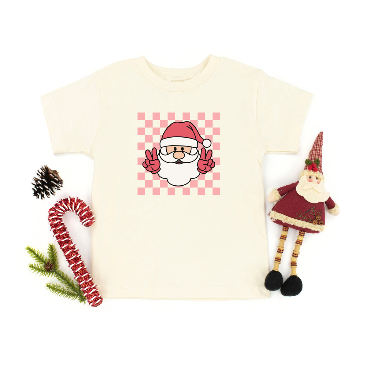 Checkered Santa| Youth Graphic Short Sleeve Tee product image 2