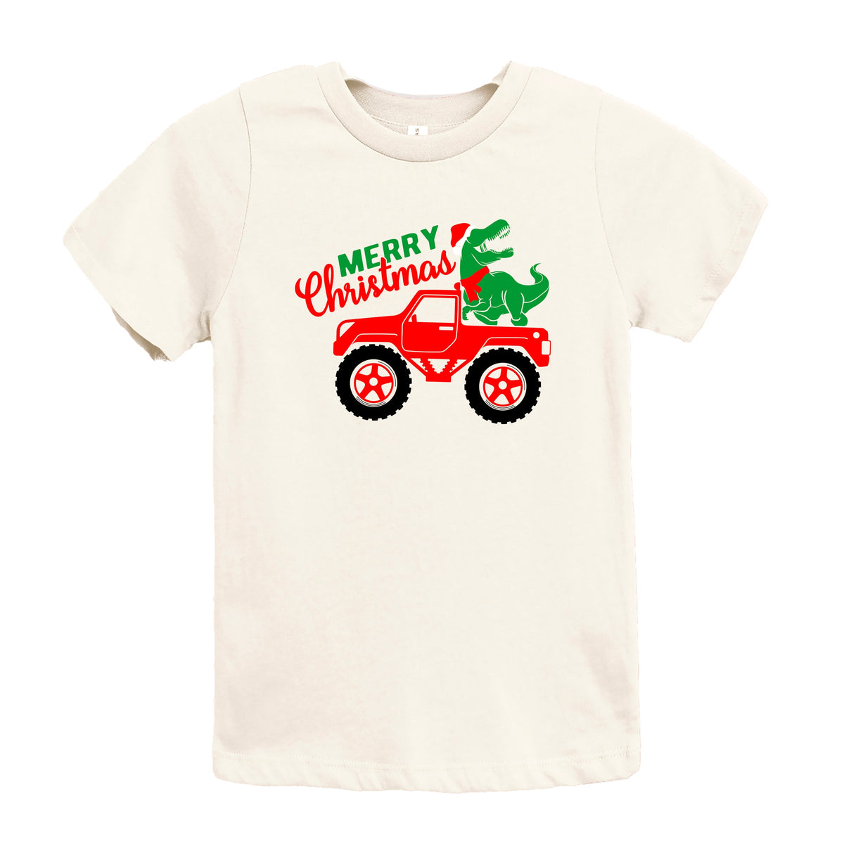 Christmas Dino Truck | Youth Graphic Short Sleeve Tee product image 3