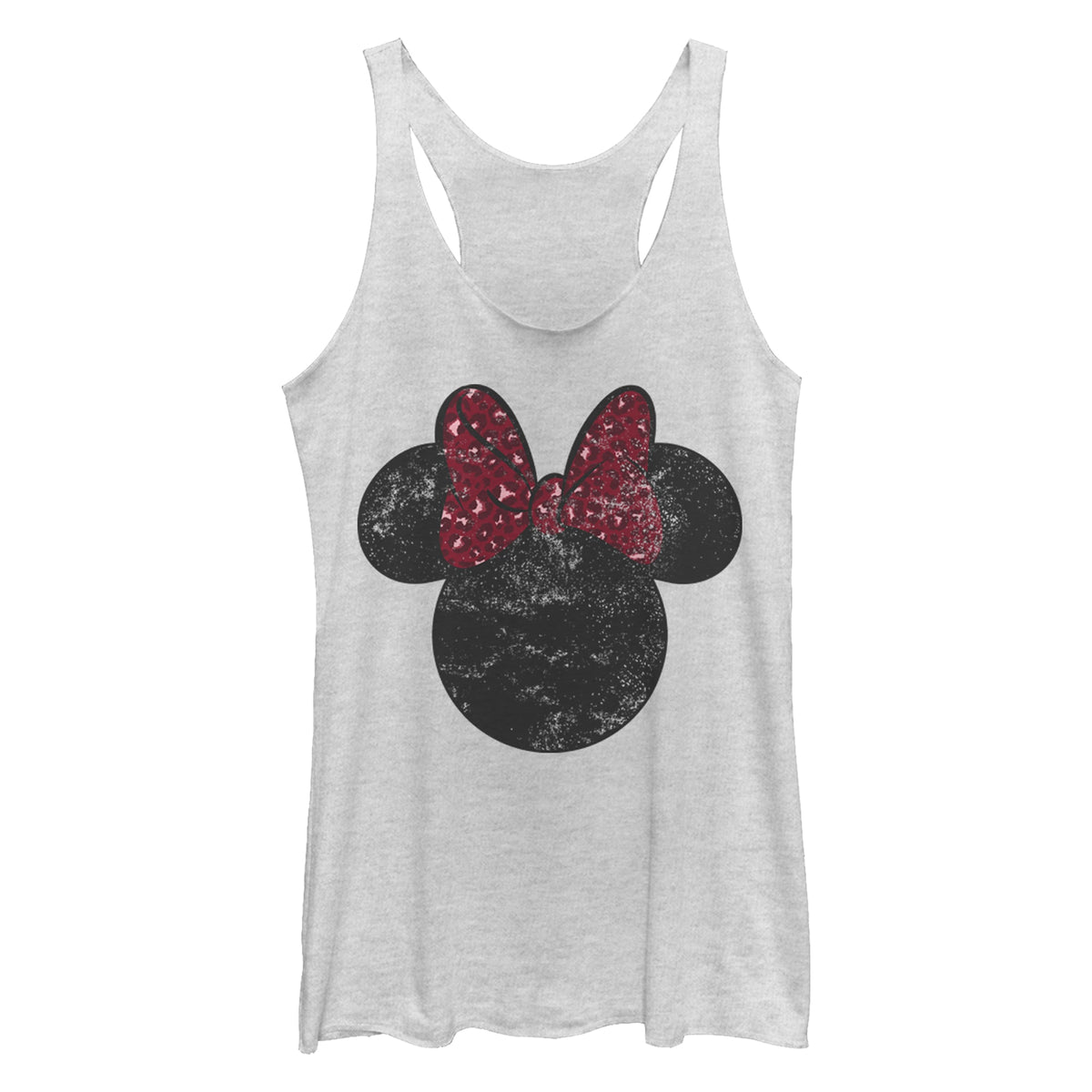 Junior's Disney Minnie Leopard Bow Tank Top