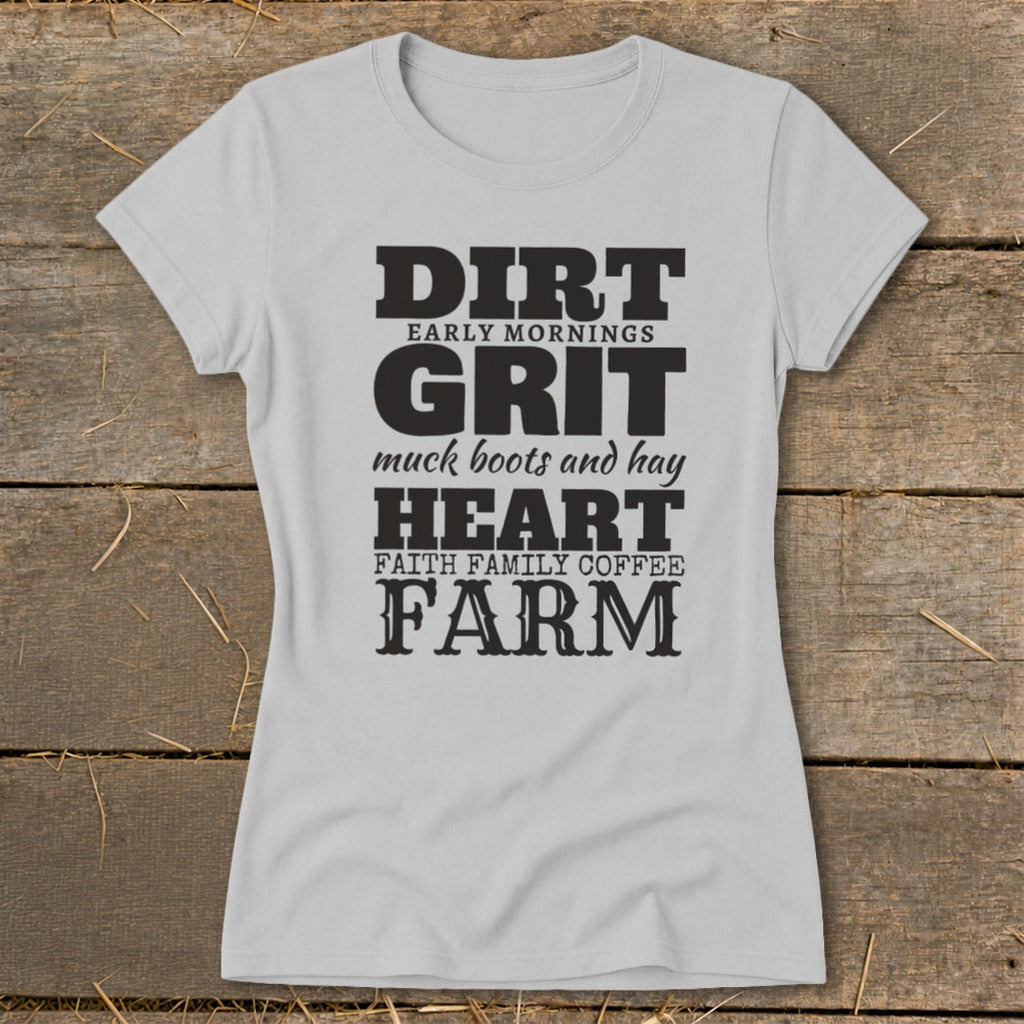 Dirt Grit Heart Farm Ladies Tee product image 2