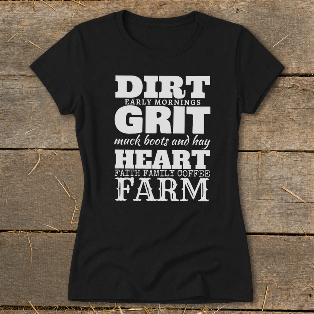 Dirt Grit Heart Farm Ladies Tee product image 3
