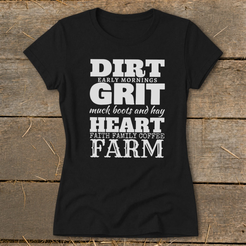 Dirt Grit Heart Farm Ladies Tee product image 3