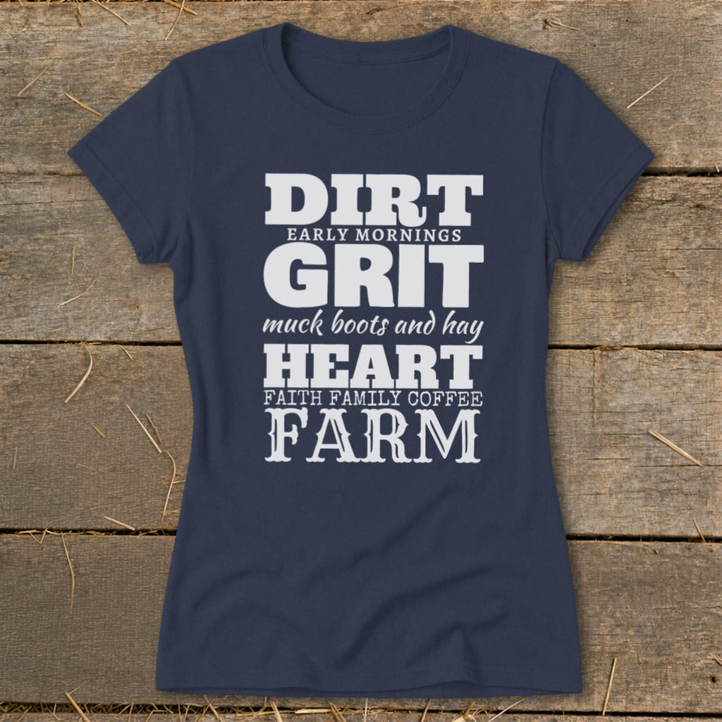 Dirt Grit Heart Farm Ladies Tee product image 4
