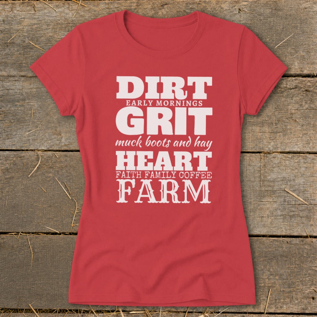 Dirt Grit Heart Farm Ladies Tee product image 5