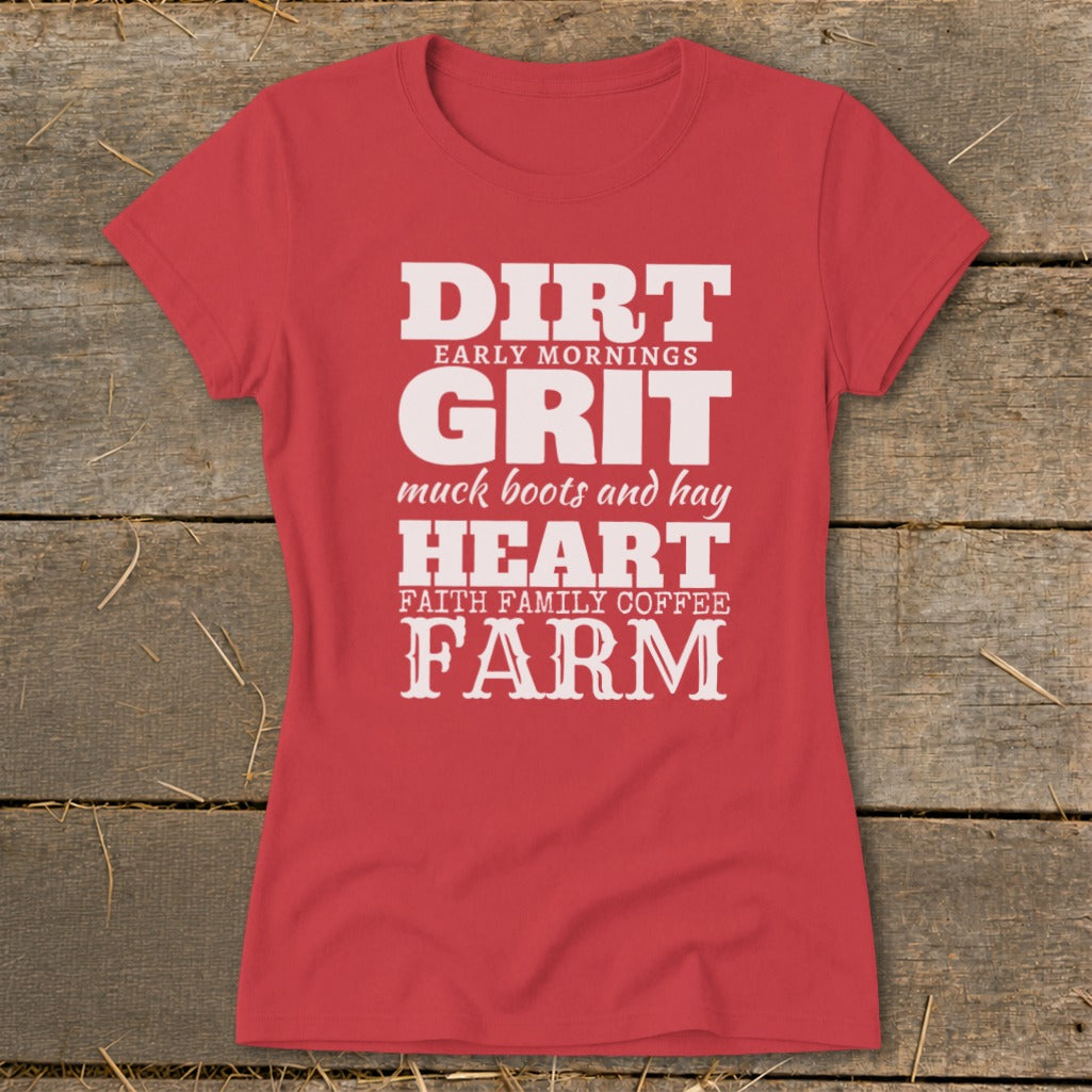 Dirt Grit Heart Farm Ladies Tee product image 5
