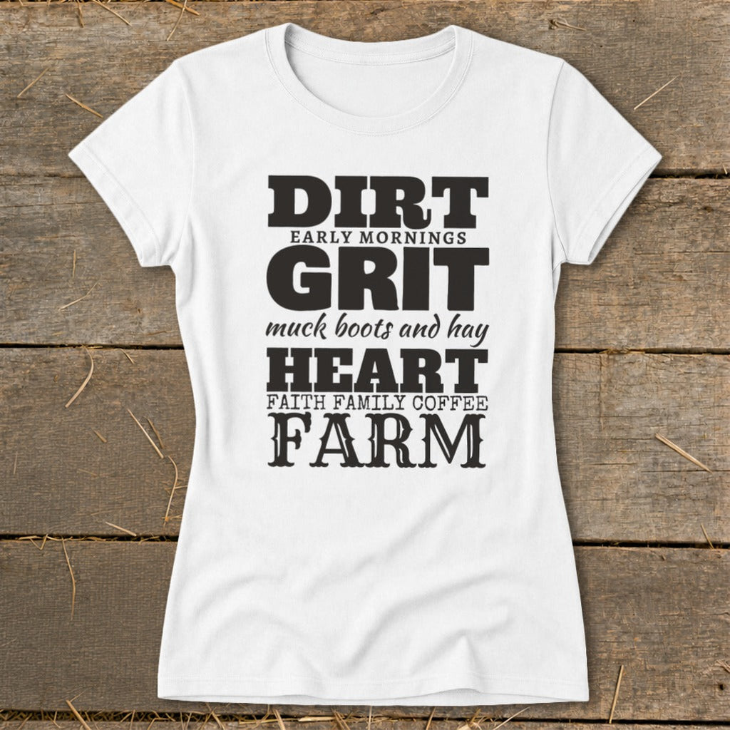 Dirt Grit Heart Farm Ladies Tee product image 6