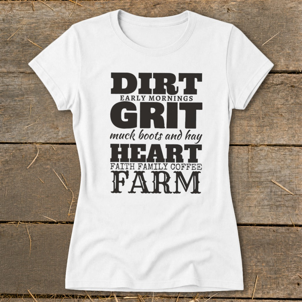 Dirt Grit Heart Farm Ladies Tee product image 6