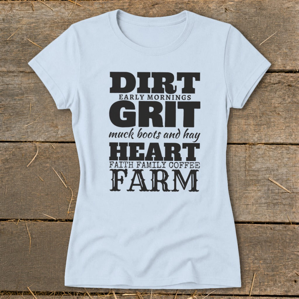 Dirt Grit Heart Farm Ladies Tee product image 7