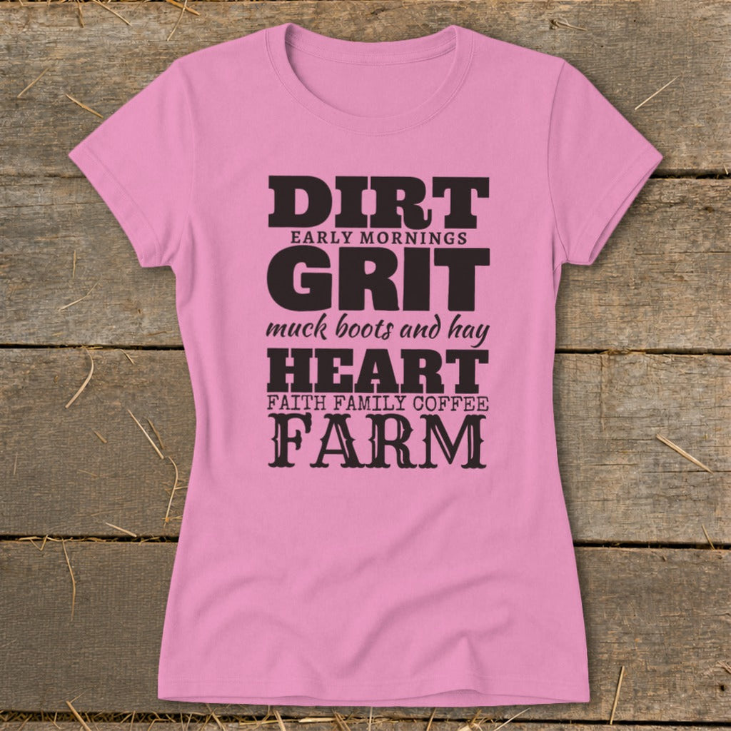 Dirt Grit Heart Farm Ladies Tee product image 1