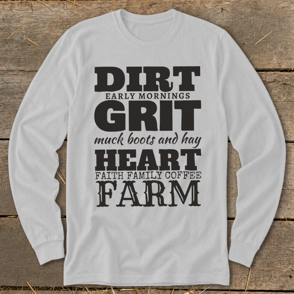 Dirt Grit Heart Farm Long Sleeve Tee product image 1