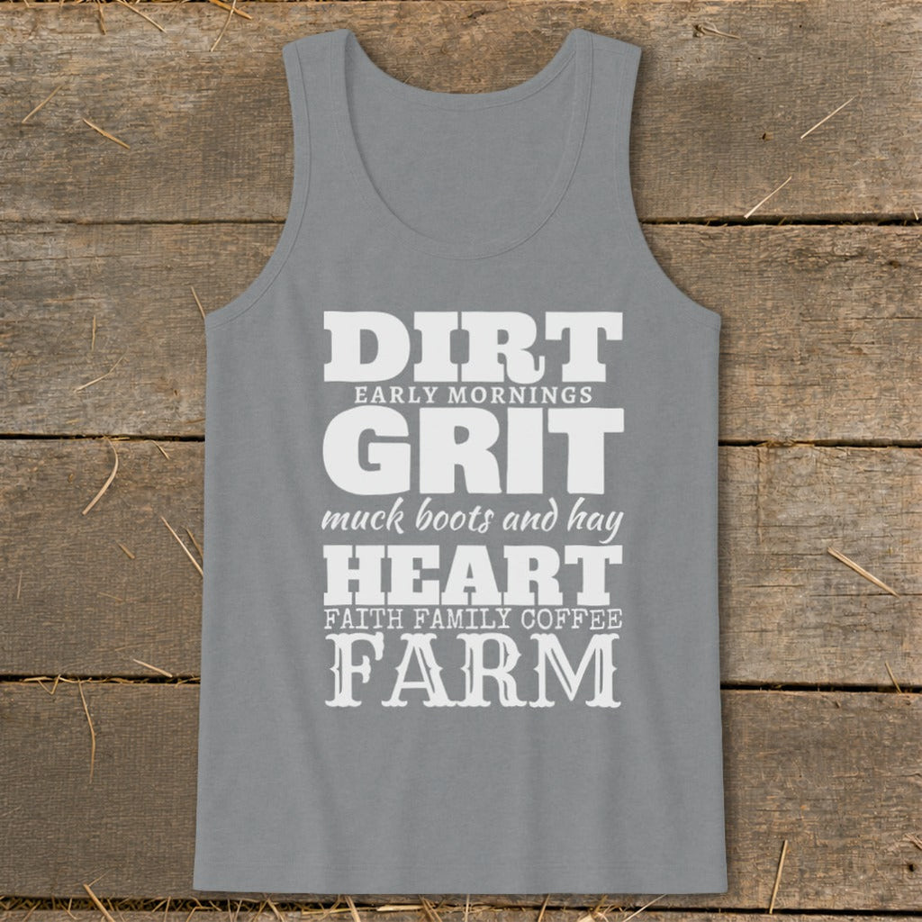 Dirt Grit Heart Farm Tank Top