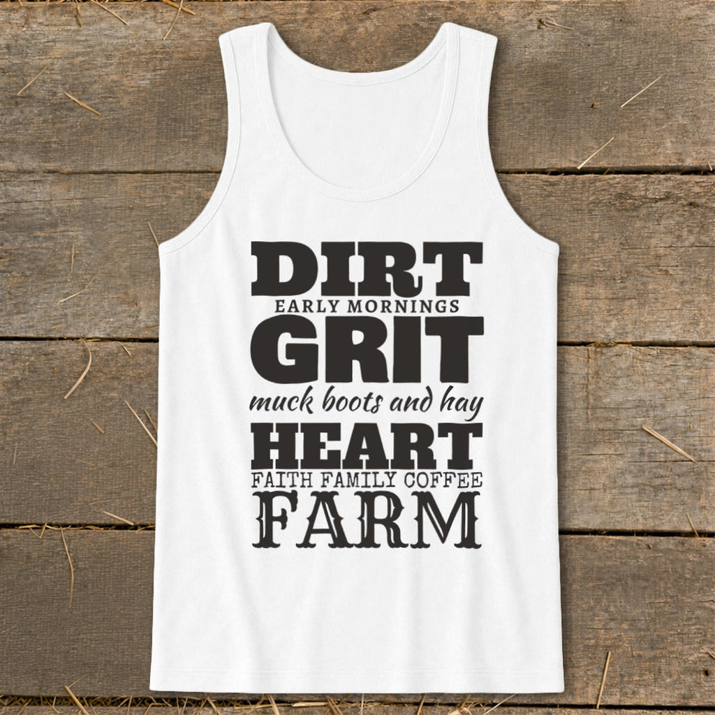 Dirt Grit Heart Farm Tank Top
