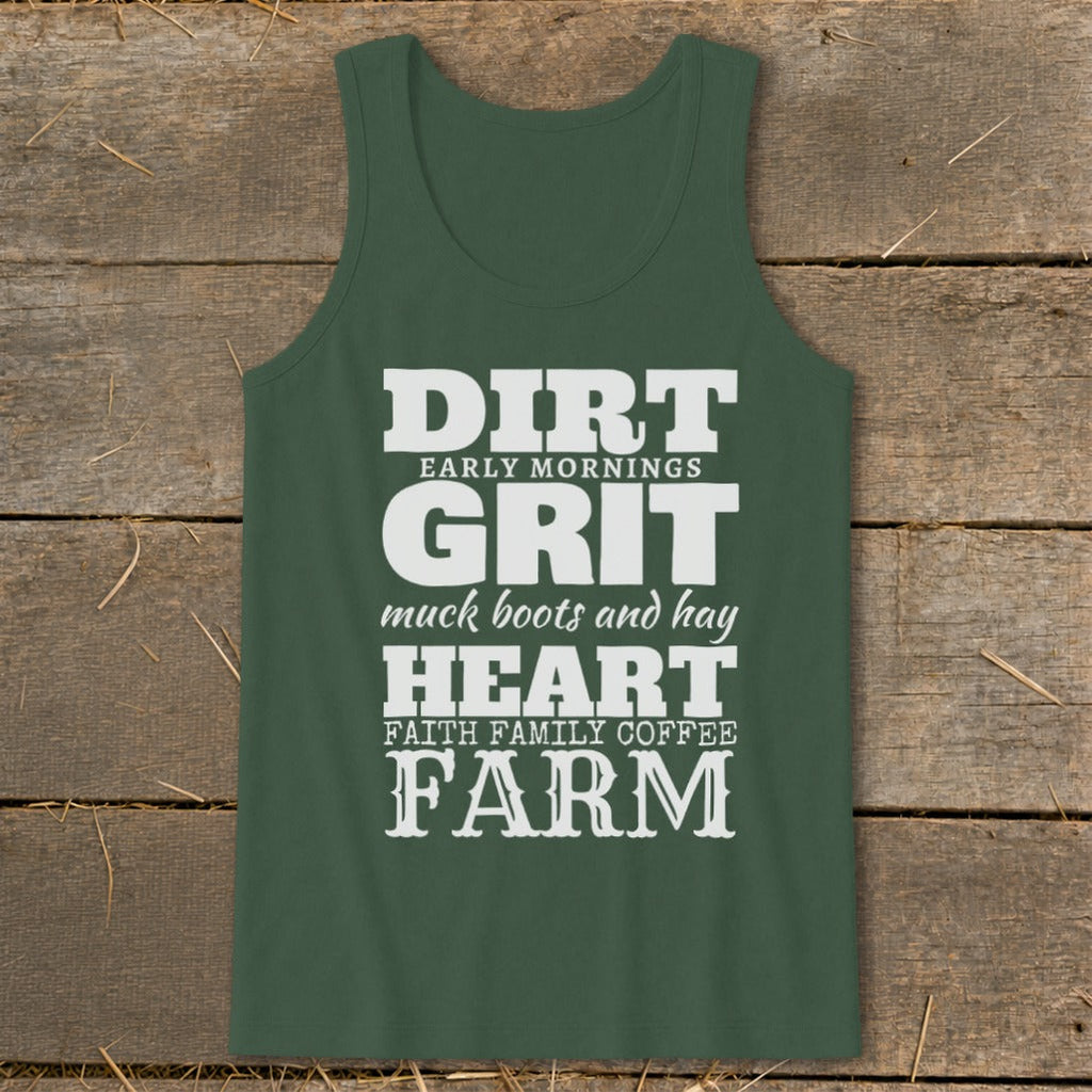Dirt Grit Heart Farm Tank Top