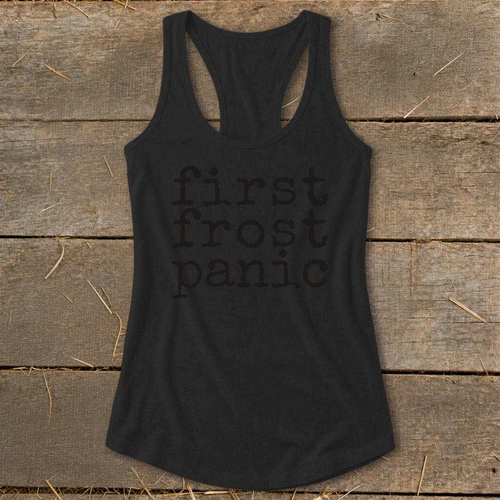 First Frost Panic Racerback Tank