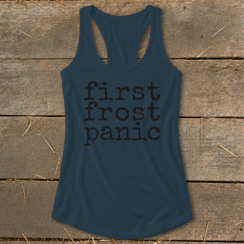 First Frost Panic Racerback Tank