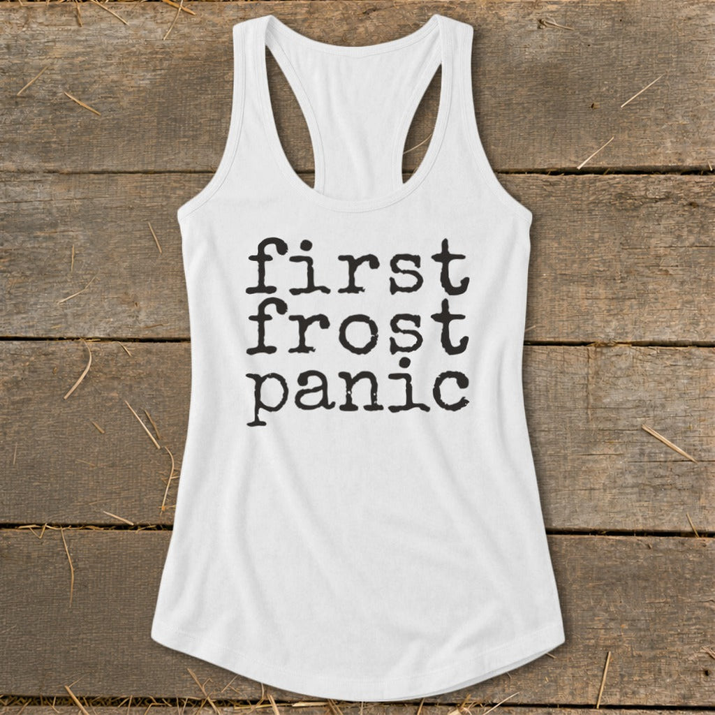 First Frost Panic Racerback Tank