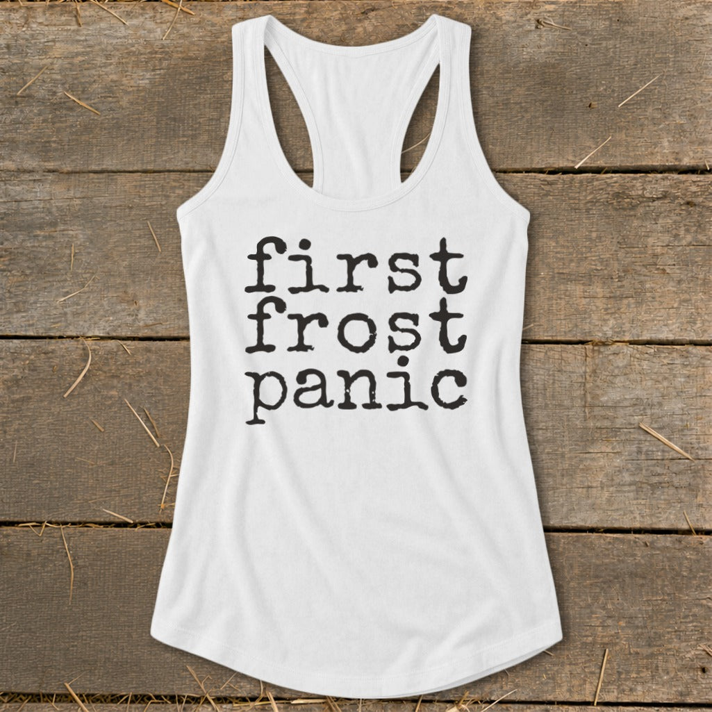 First Frost Panic Racerback Tank