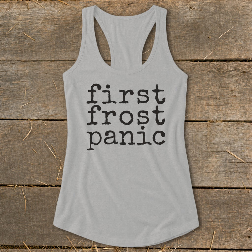 First Frost Panic Racerback Tank